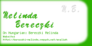 melinda bereczki business card